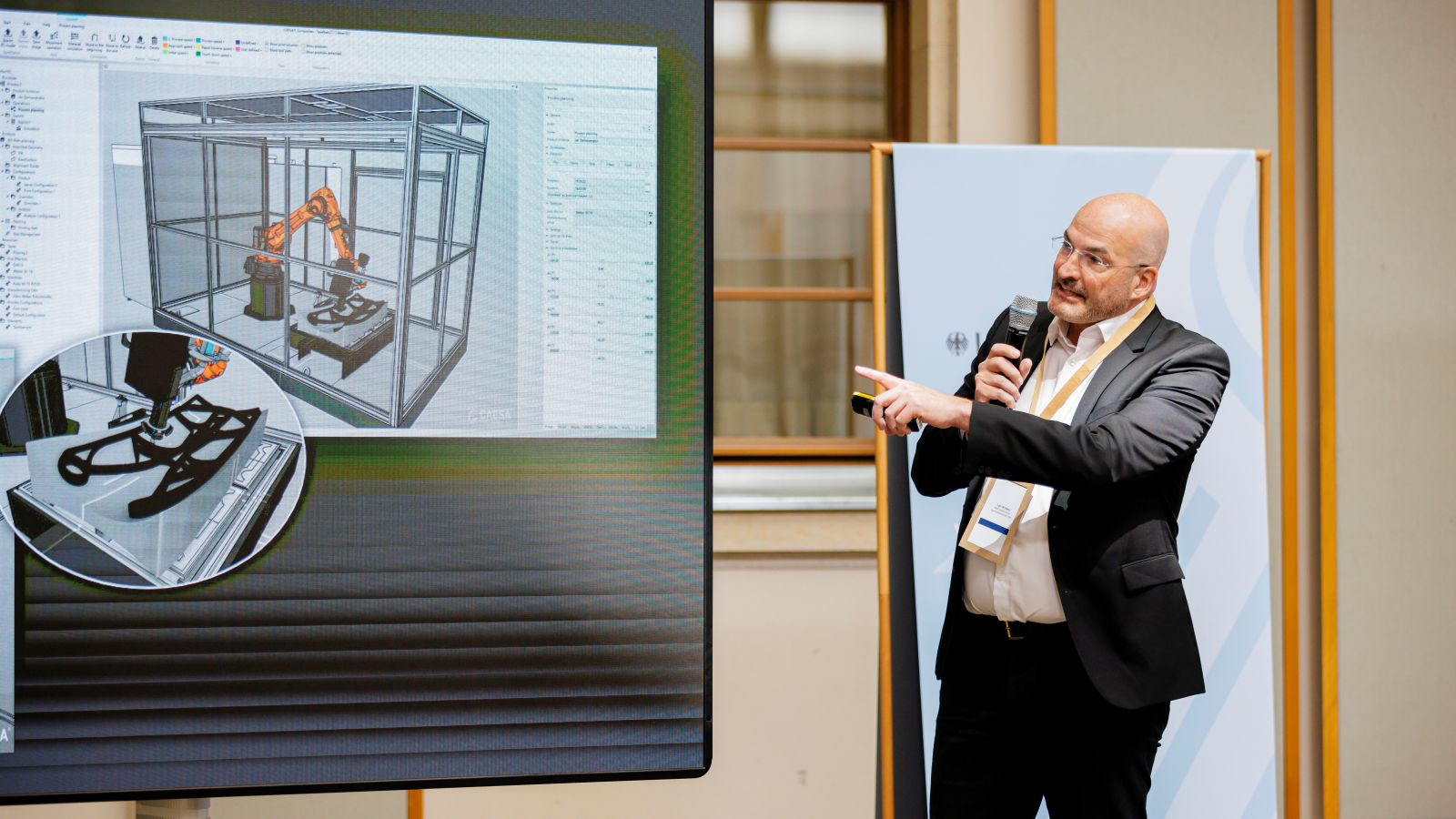 Präsentation KI-Pilotprojekt SWMS Systemtechnik Ingenieurgesellschaft mbH auf dem Green-AI Hub Forum 2024